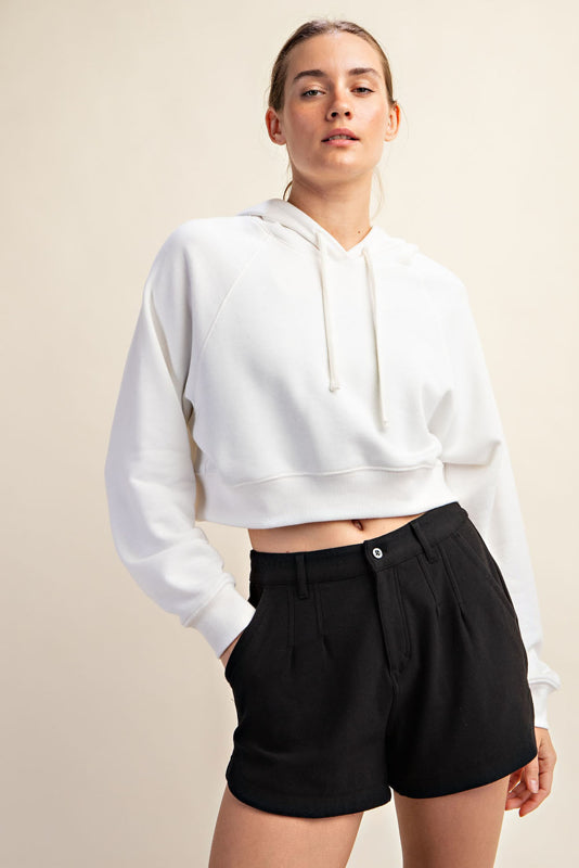 Valerie French Terry Cropped Hoodie