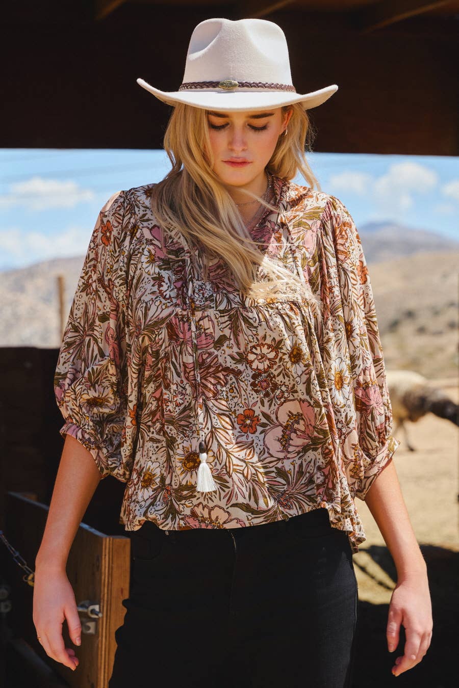 Teri Floral Blouse