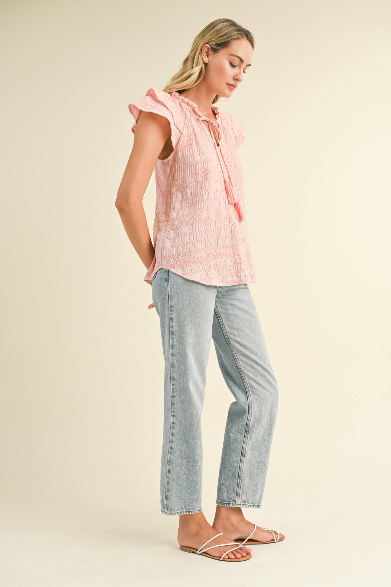 Bee Ruffle Top