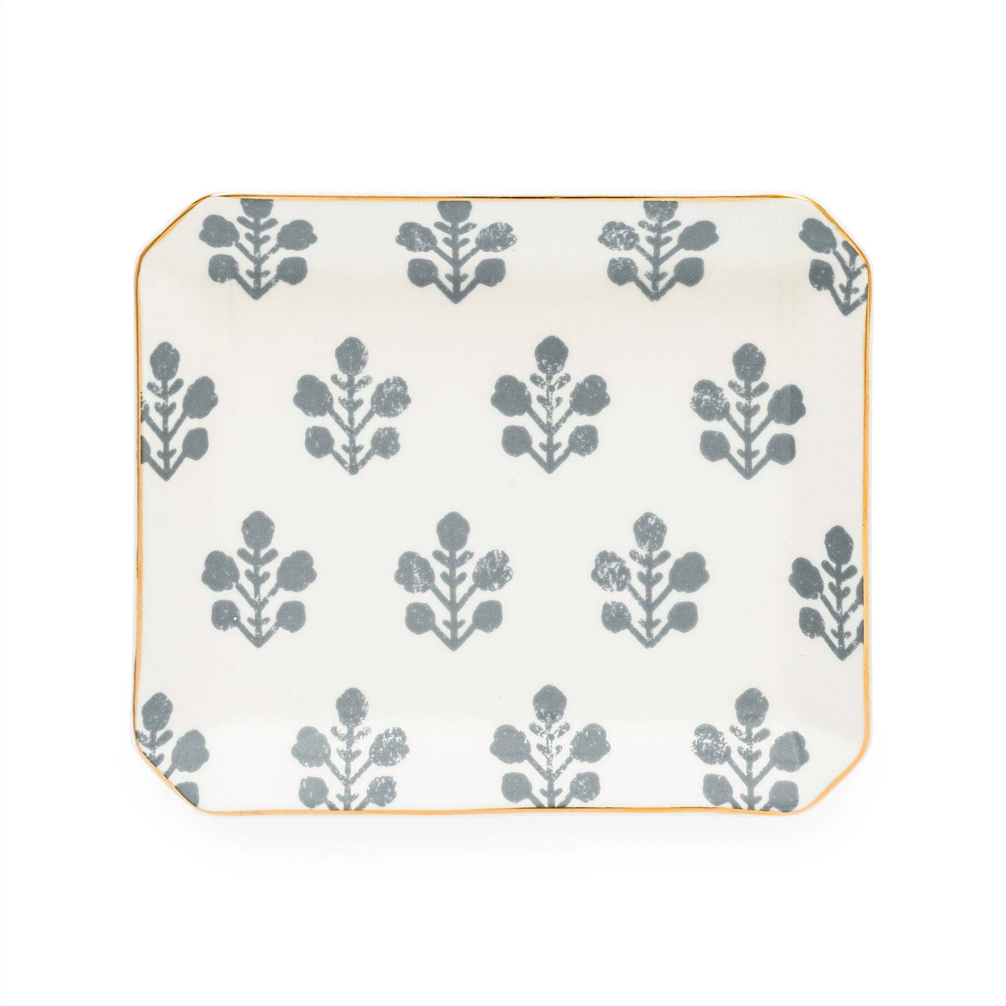 Medium Trinket Tray, Slate Floral