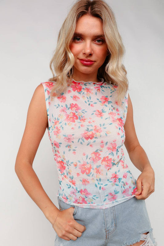Sunny Sheer Floral Top