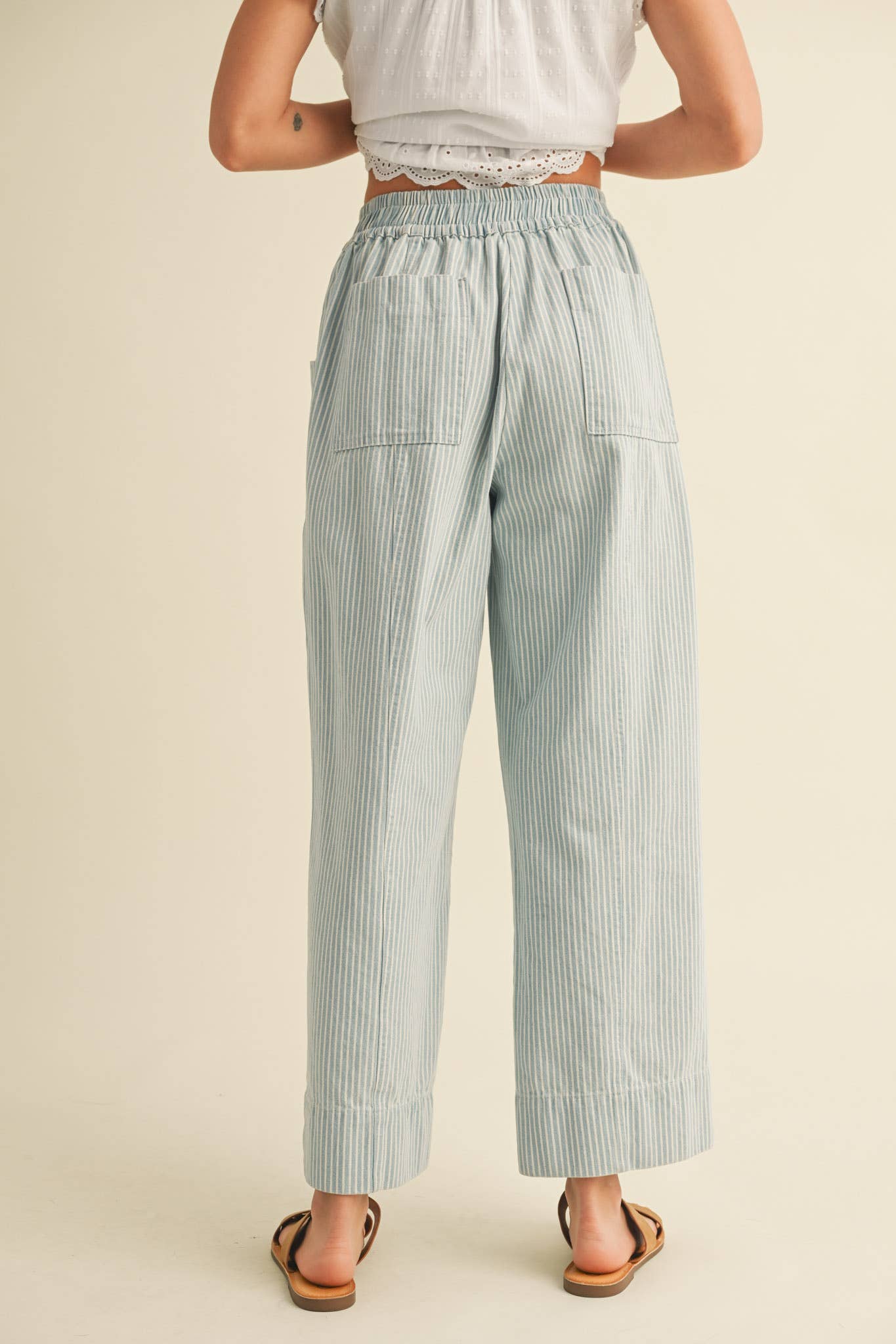 Sky Wide Leg Cropped Pants