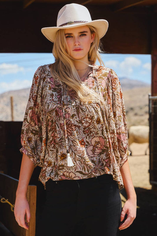 Teri Floral Blouse