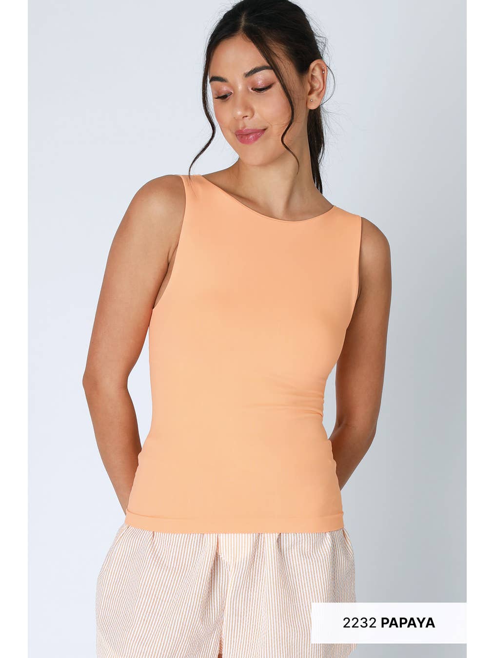 Gianna Clean Boat Neck Tank Top