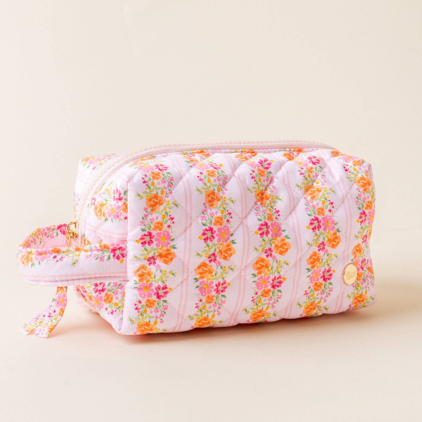 Essentials Quilted Cosmetic Pouch-Petal Parade Pink
