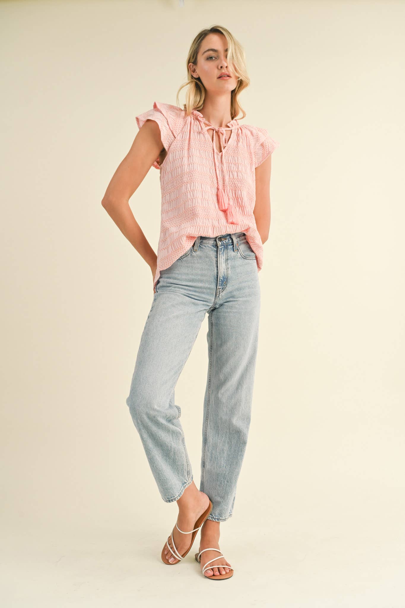Bee Ruffle Top