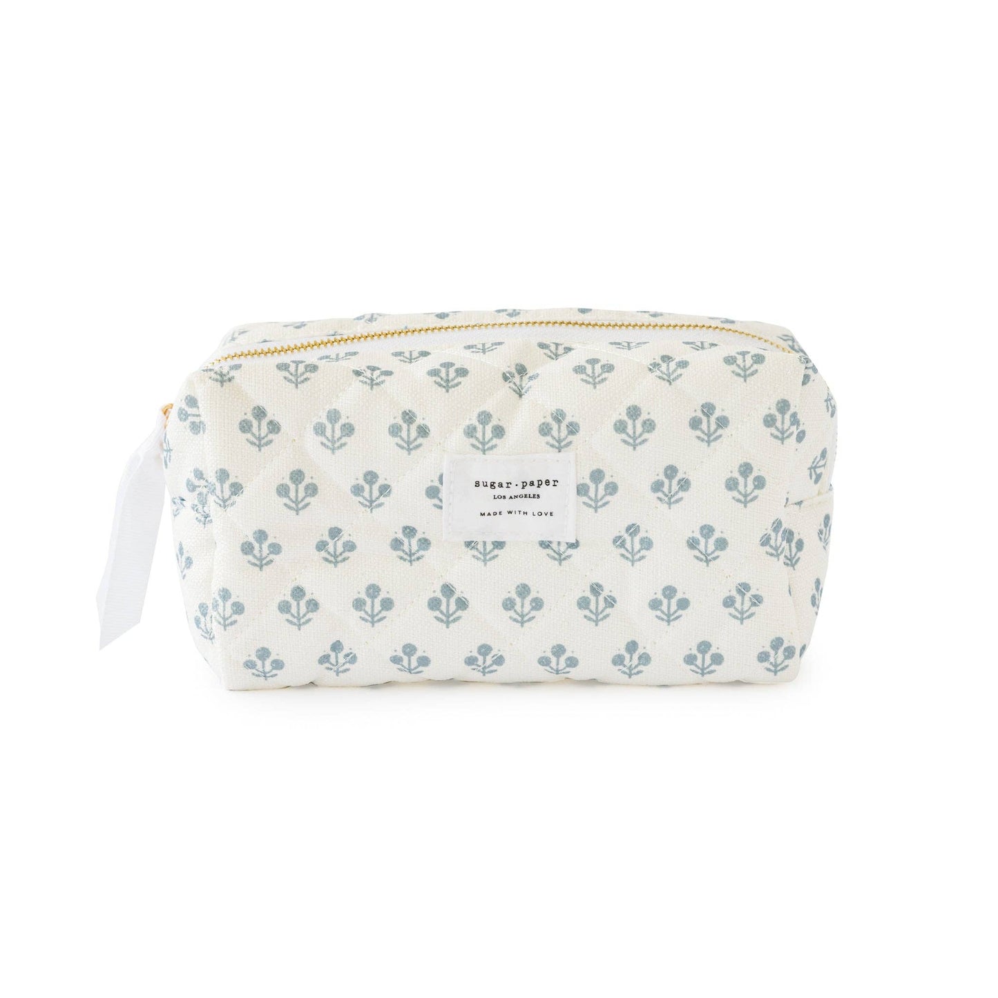 Small Cosmetic Pouch, Blue Floral