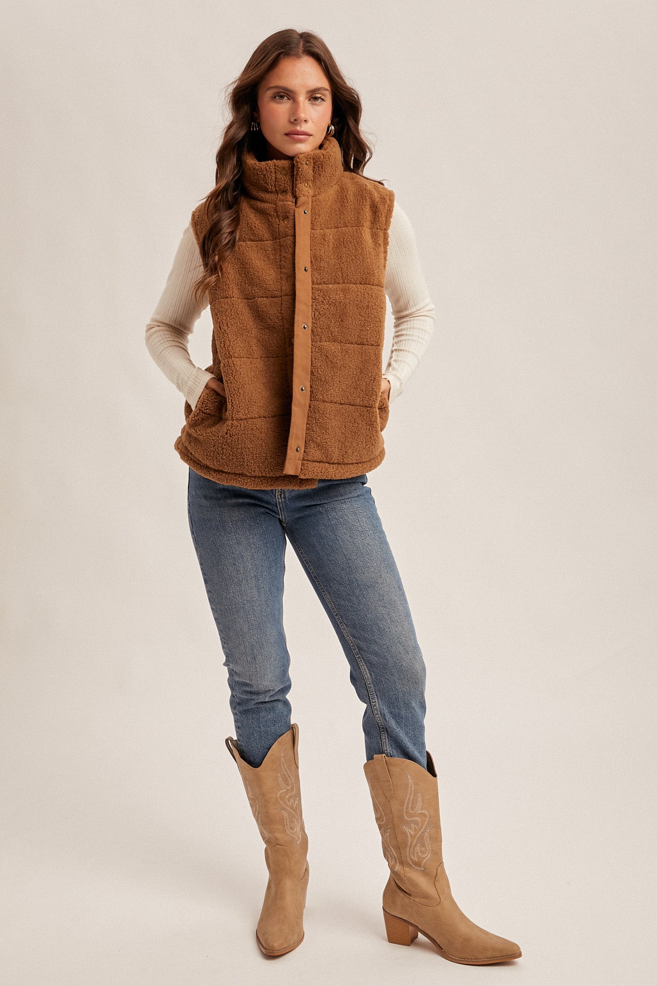 Teddy Puffer Vest