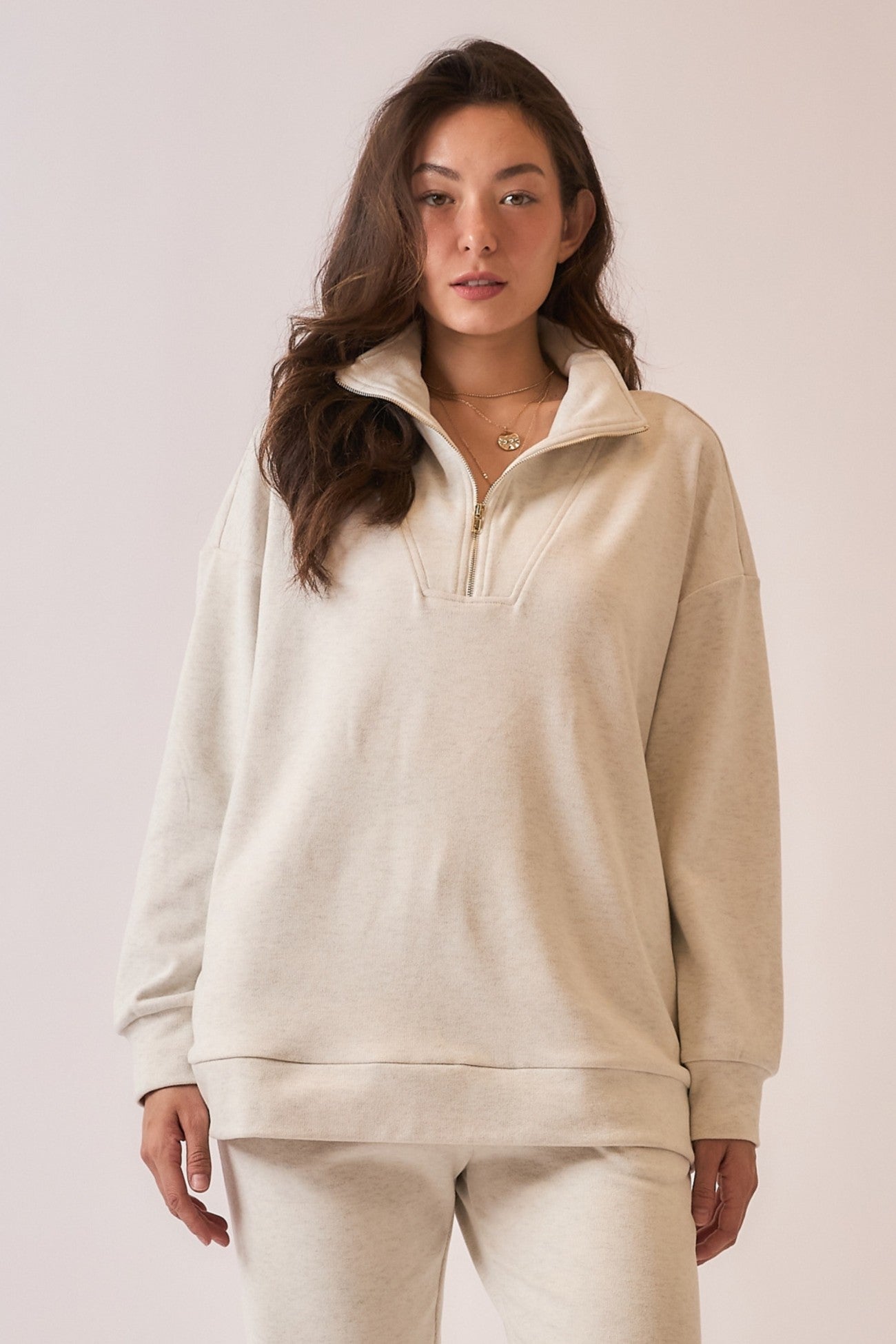 Mac French Terry High Neck Zip Up