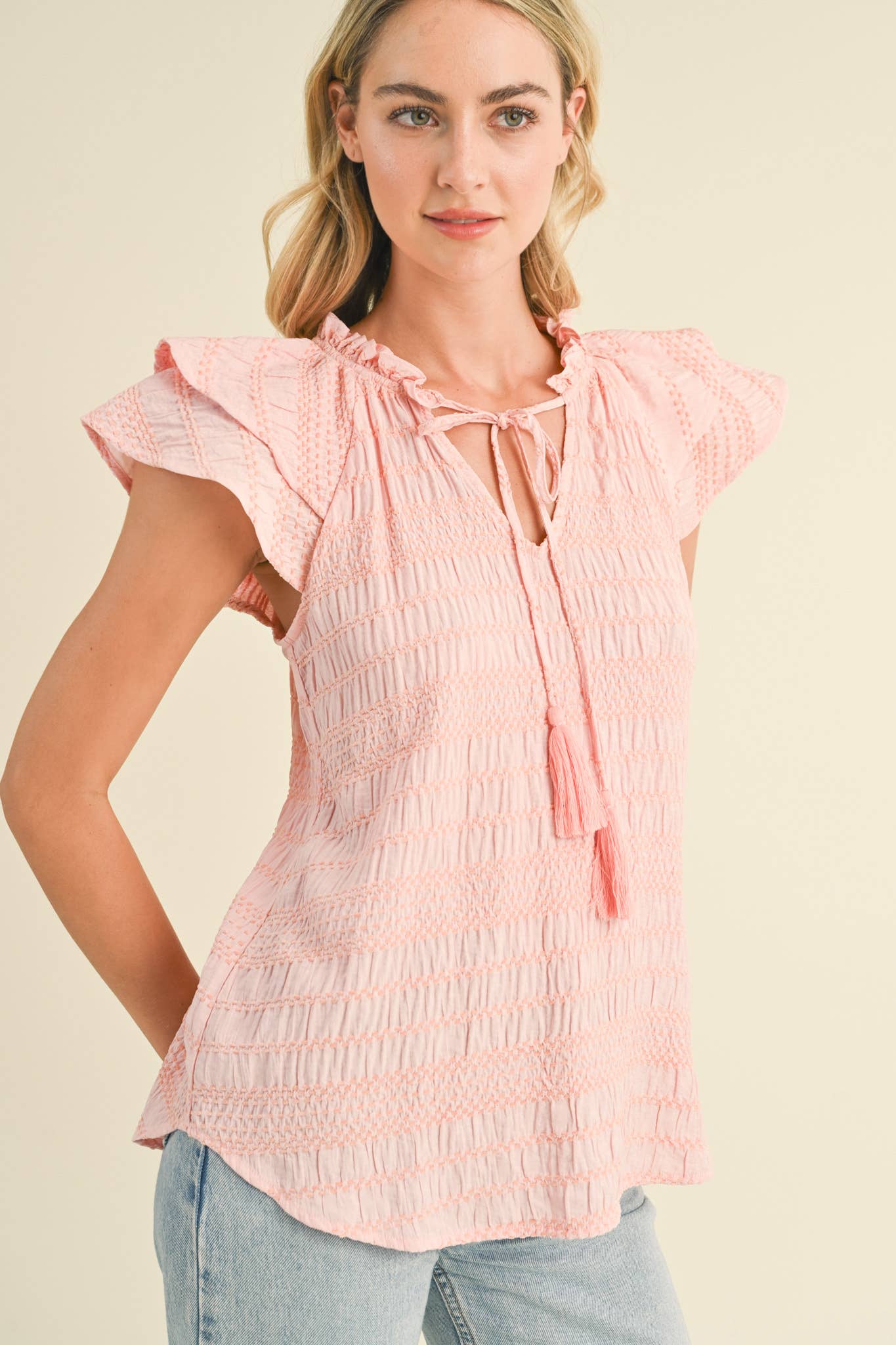 Bee Ruffle Top