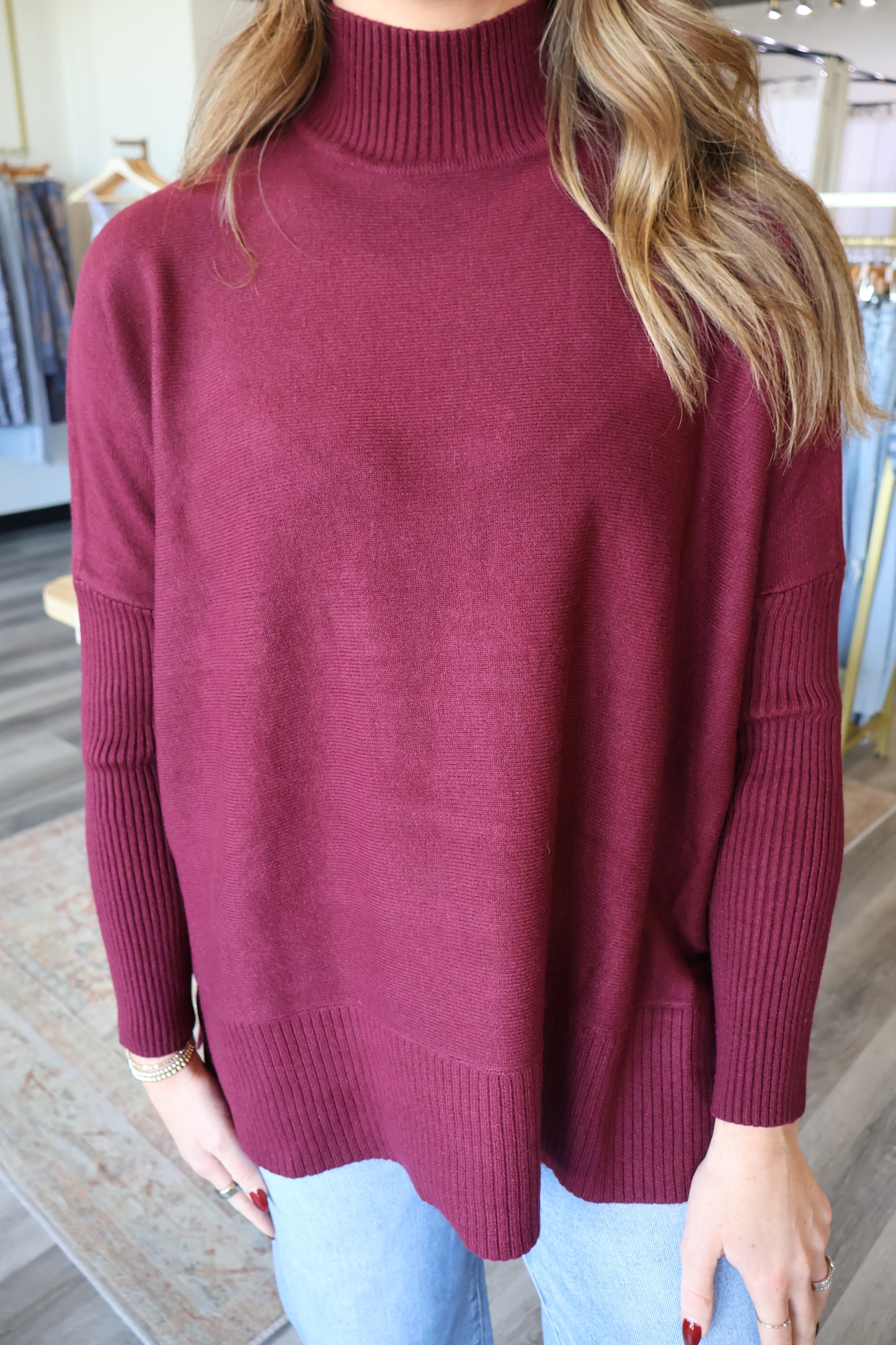 Keisha Mock Neck Sweater