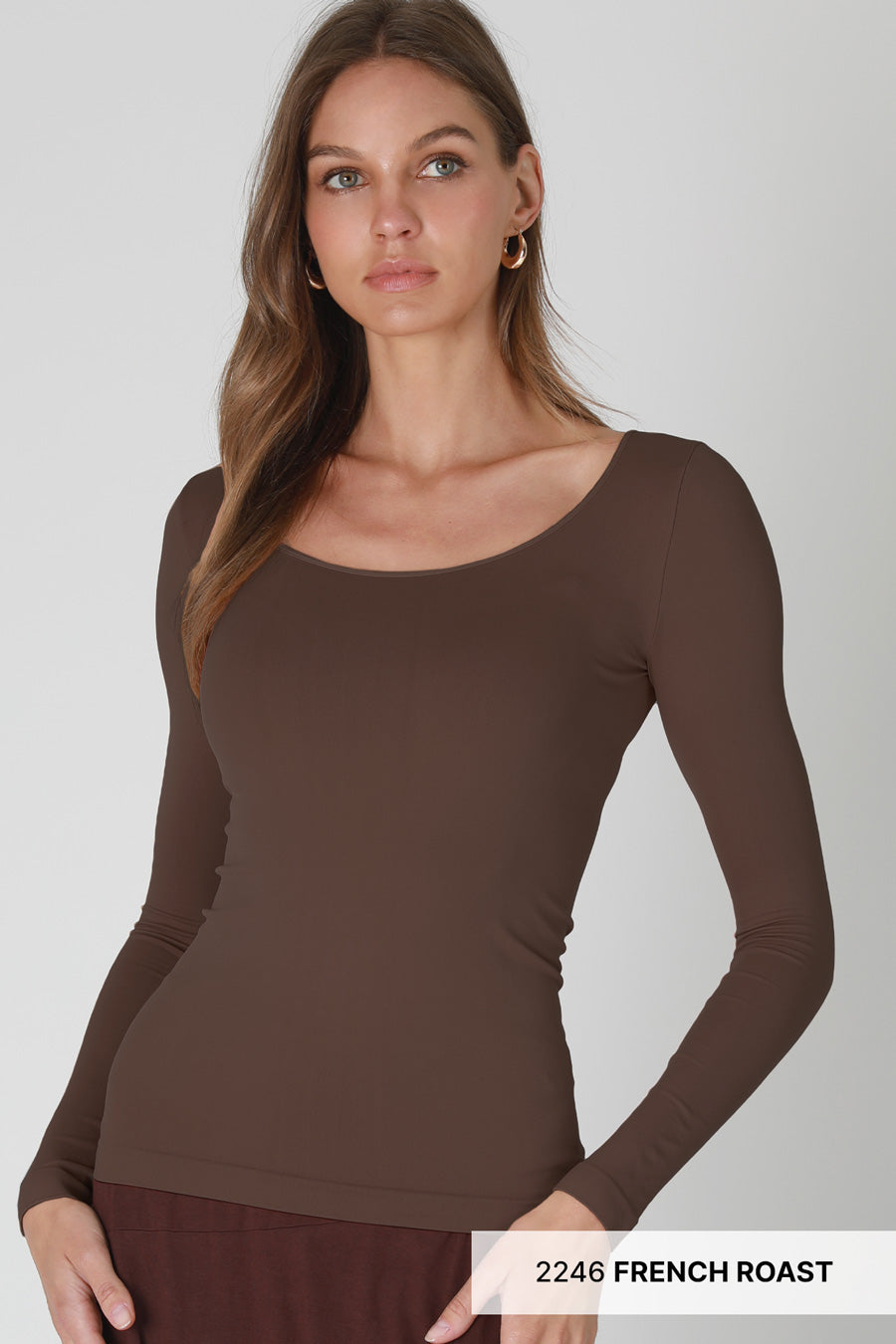 Bails Long Sleeve Scoop Neck Top