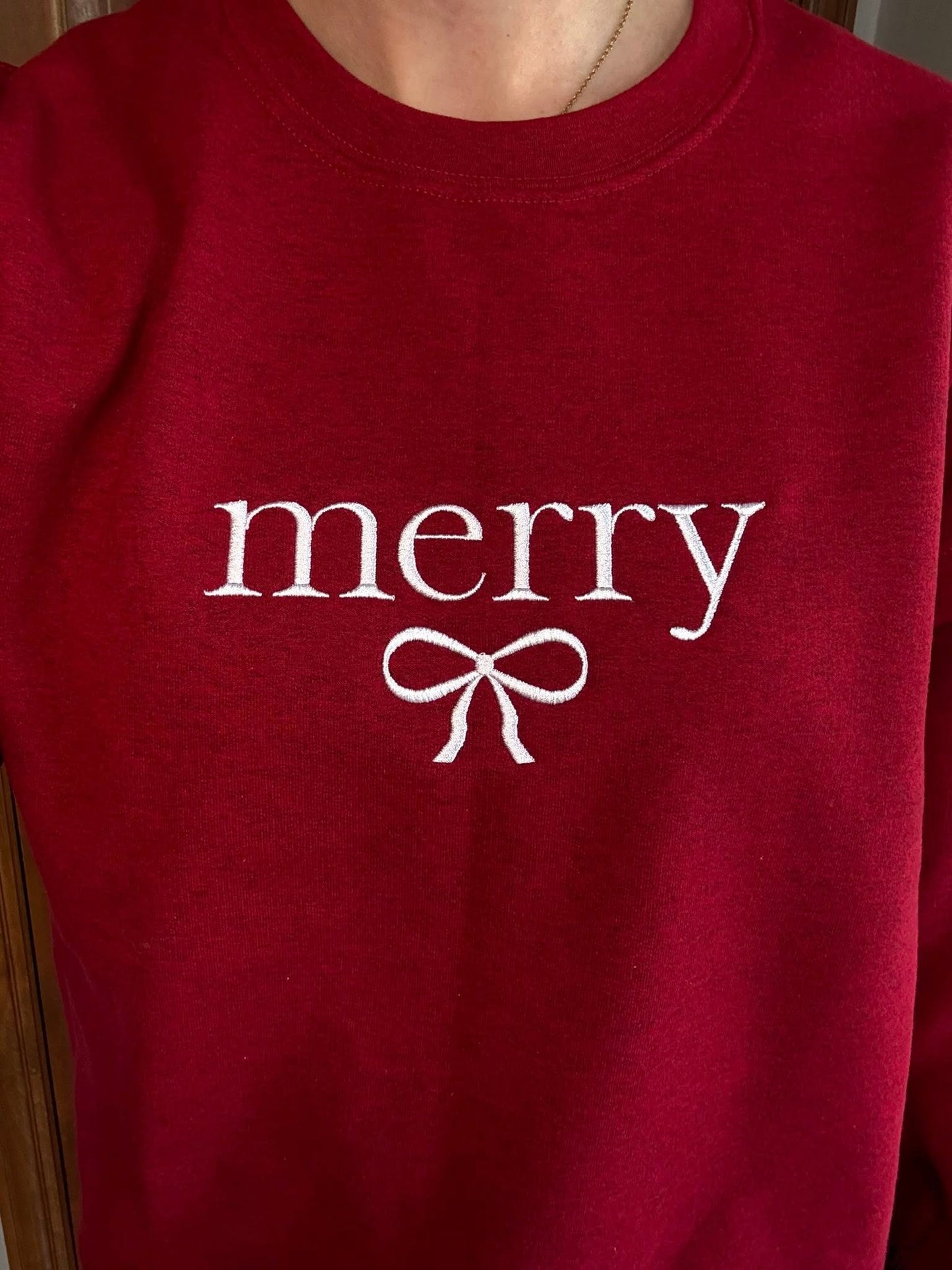 Merry Embroidered Crewneck