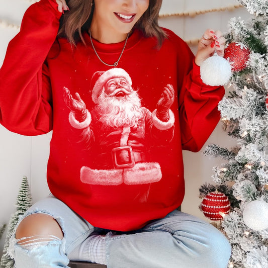 White Out Santa Crewneck