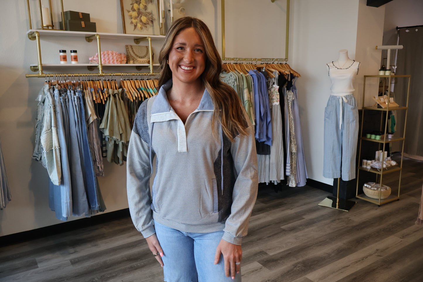 Leah Striped Pullover