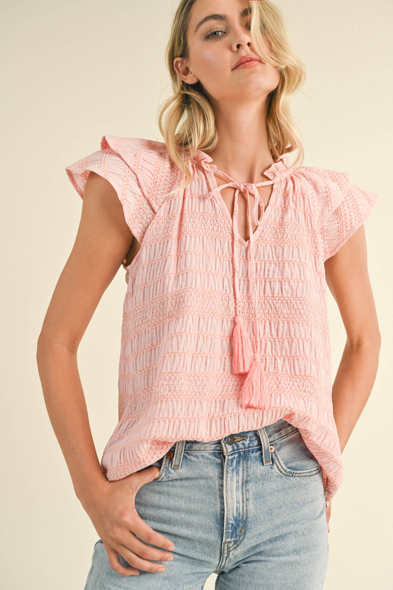 Bee Ruffle Top