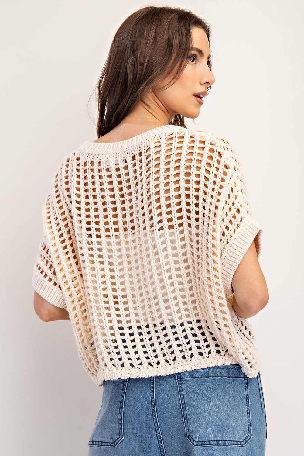 Avery Crochet Knit Short Sleeve