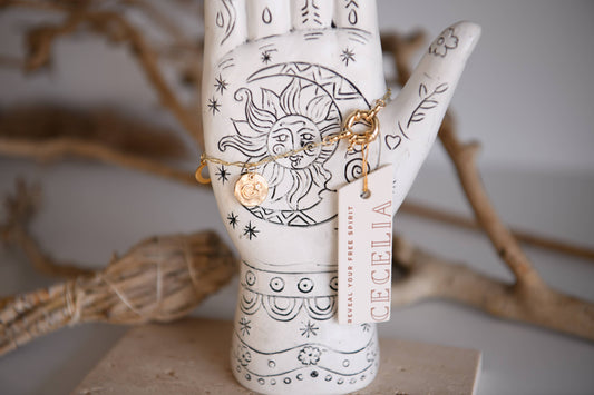 Lunar Solstice Gold Charm Bracelet