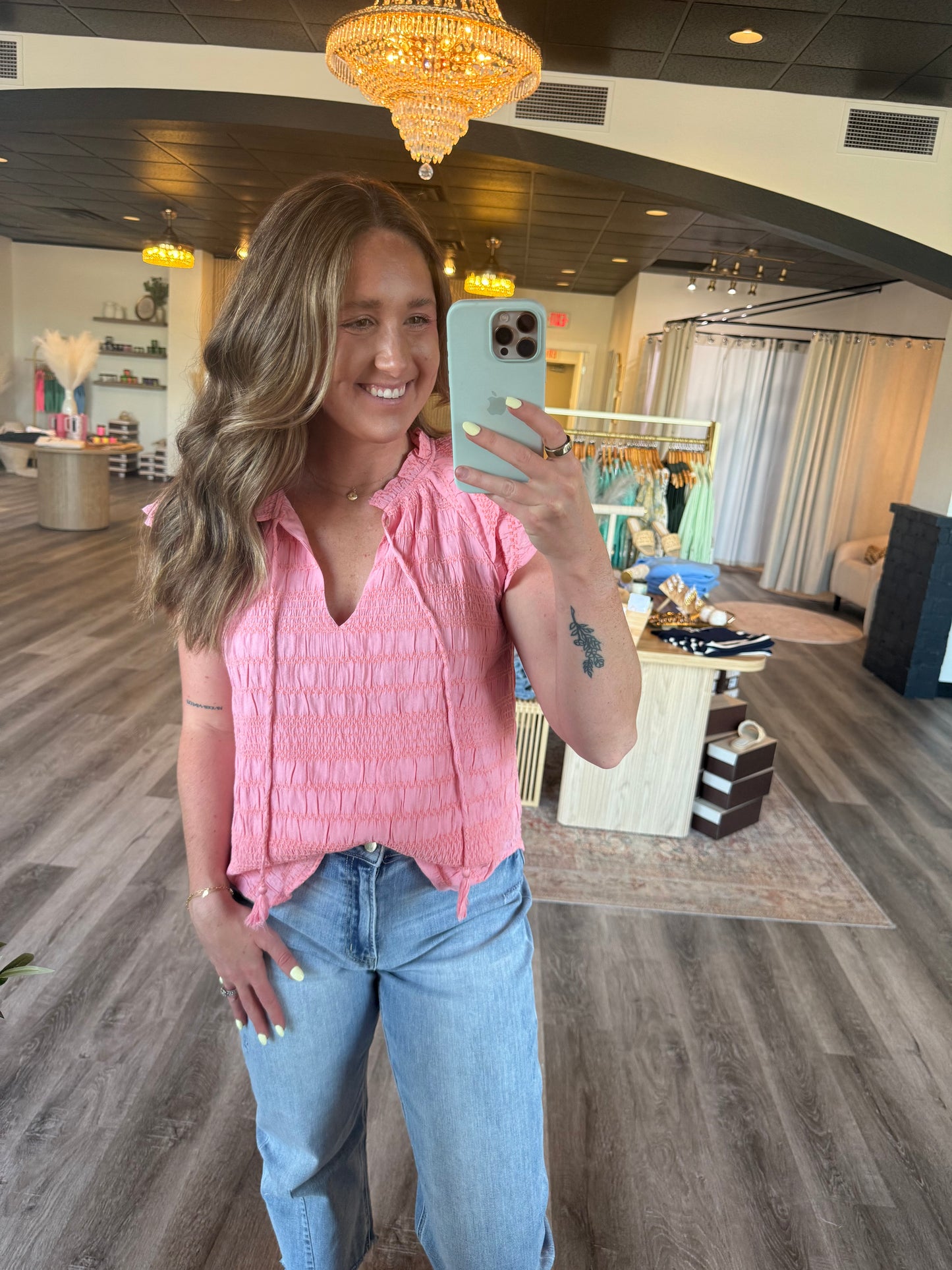 Bee Ruffle Top