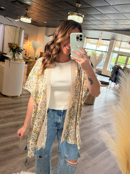 Kimmy Mosaic Print Kimono