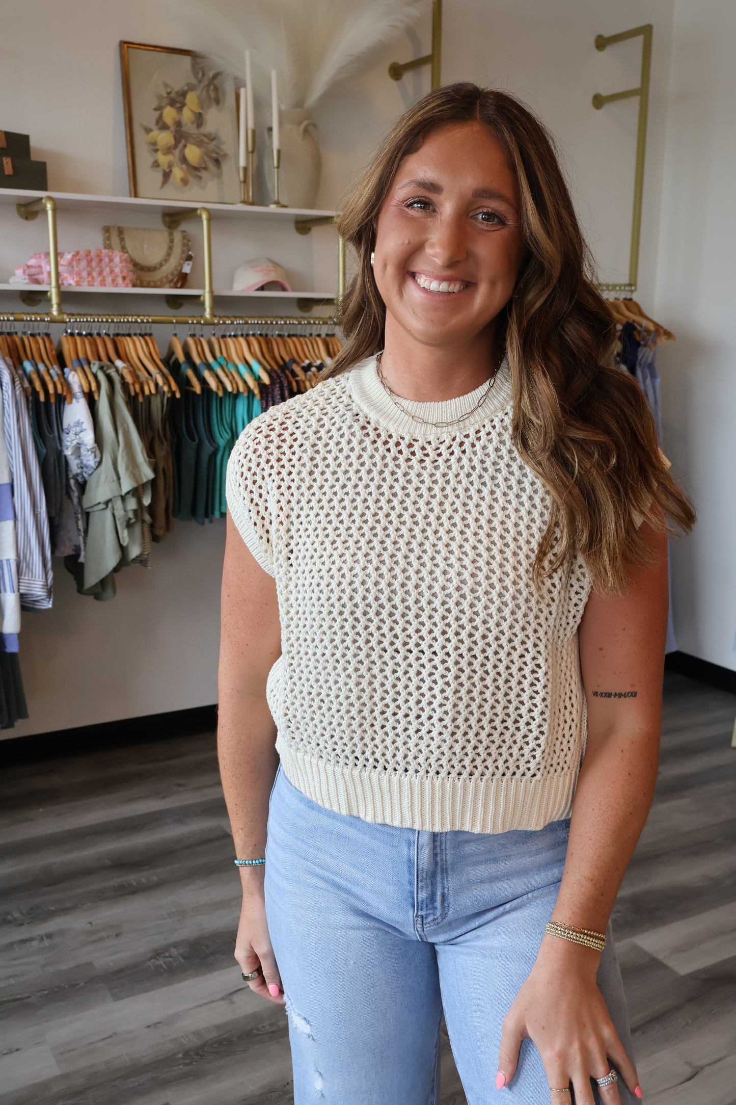 London Crochet Knitted Top