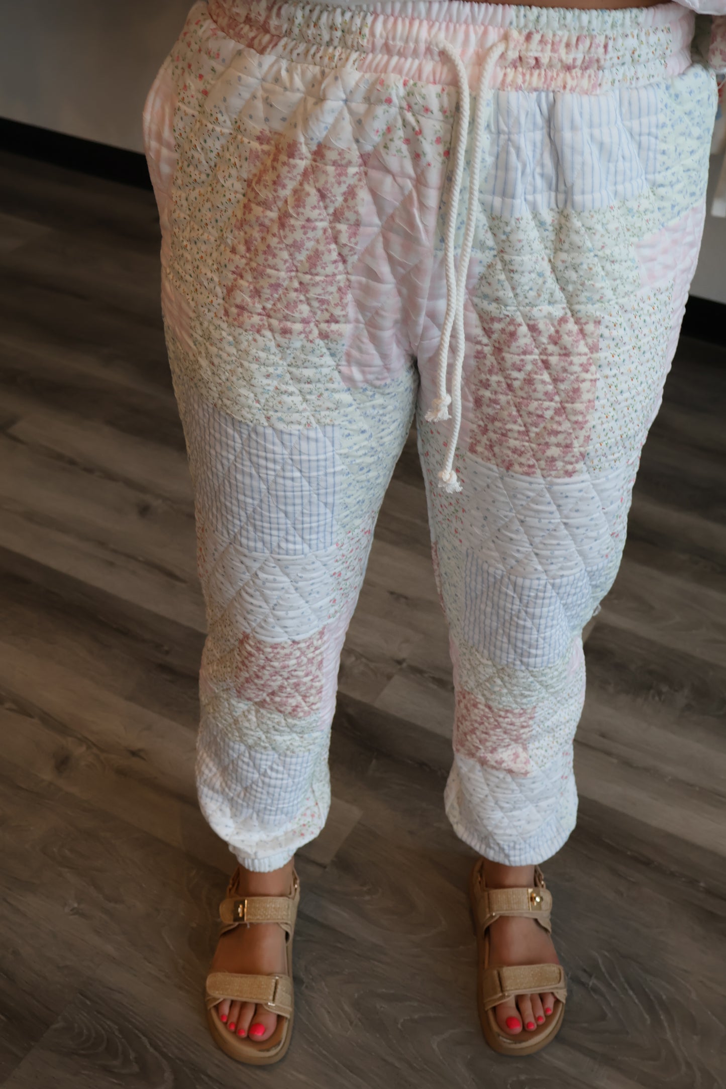 Quilted Pastel Joggers