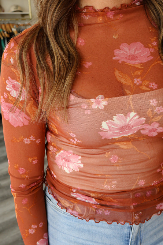 Laura Floral Mesh Print