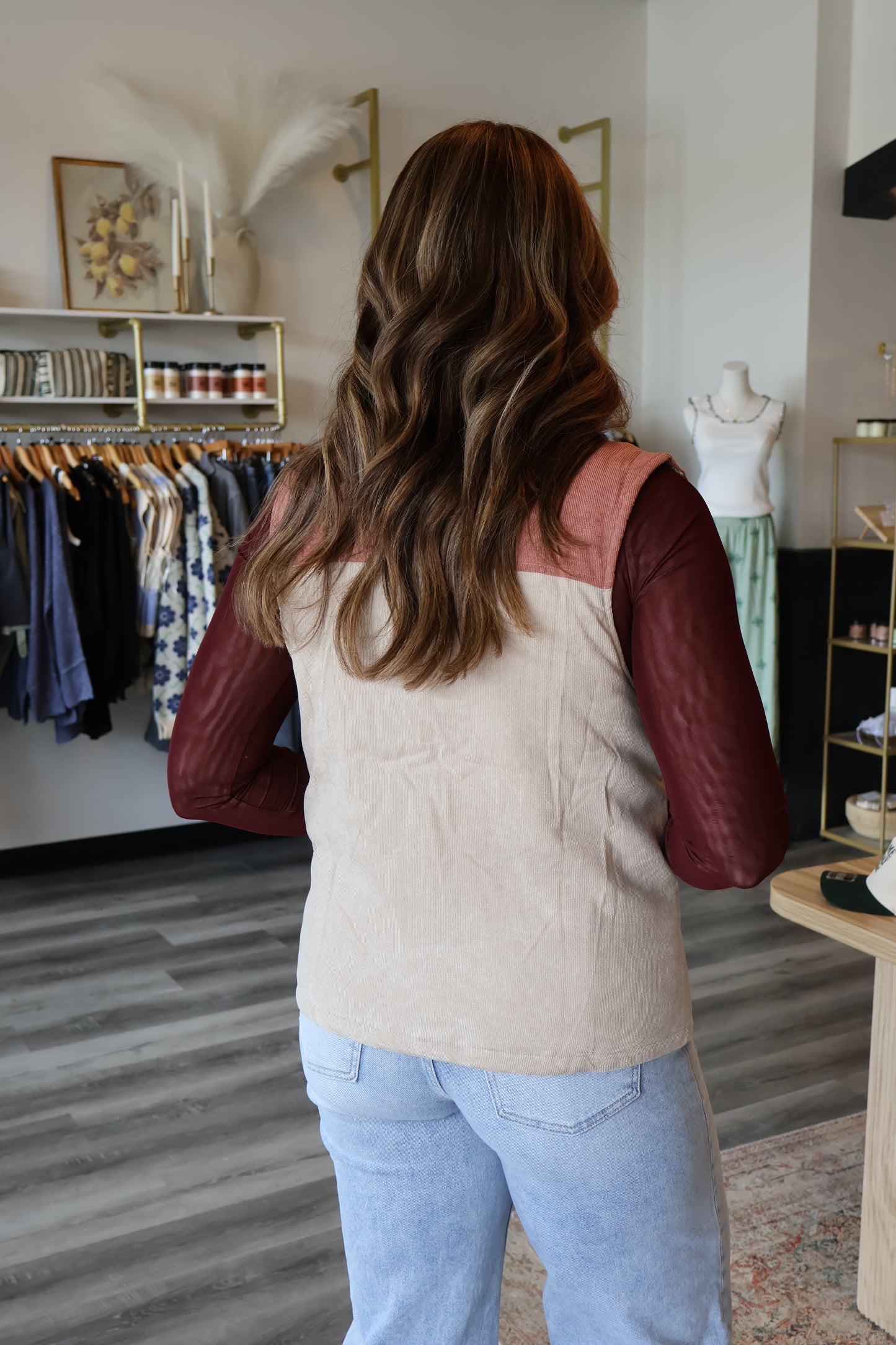 Kyler Mixed Print Vest