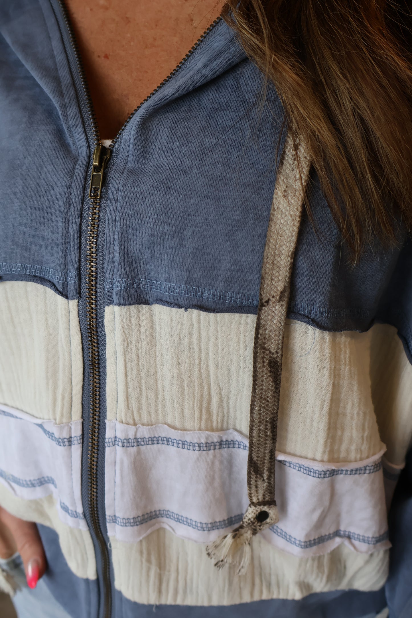 Talia Balloon Sleeve Zip Up