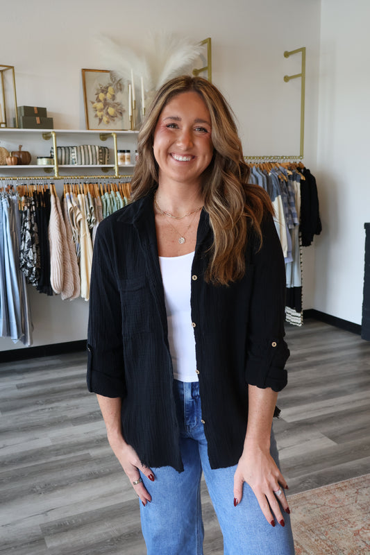 Ocean Washed Button Up