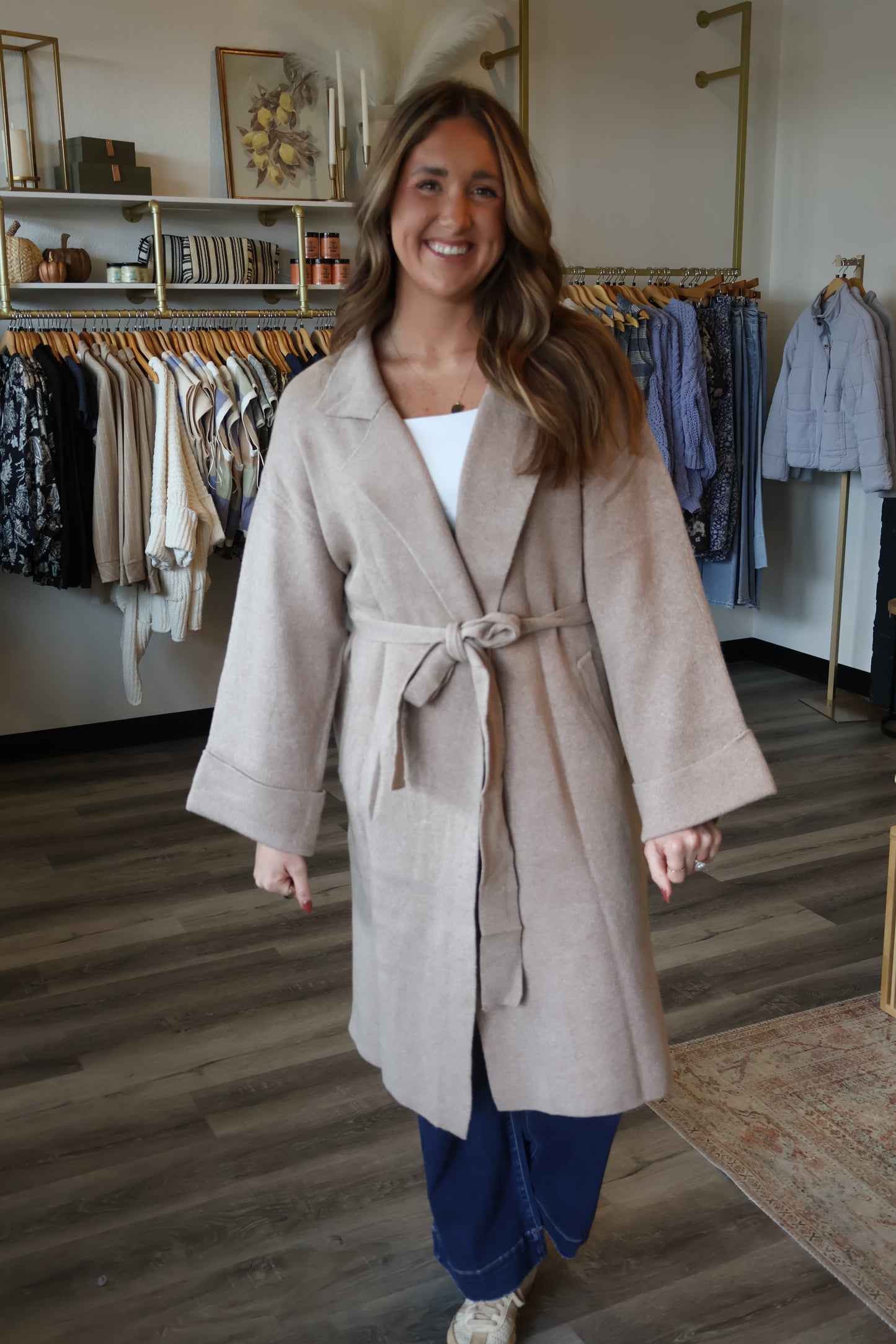 Lana Knitted Trench Coat