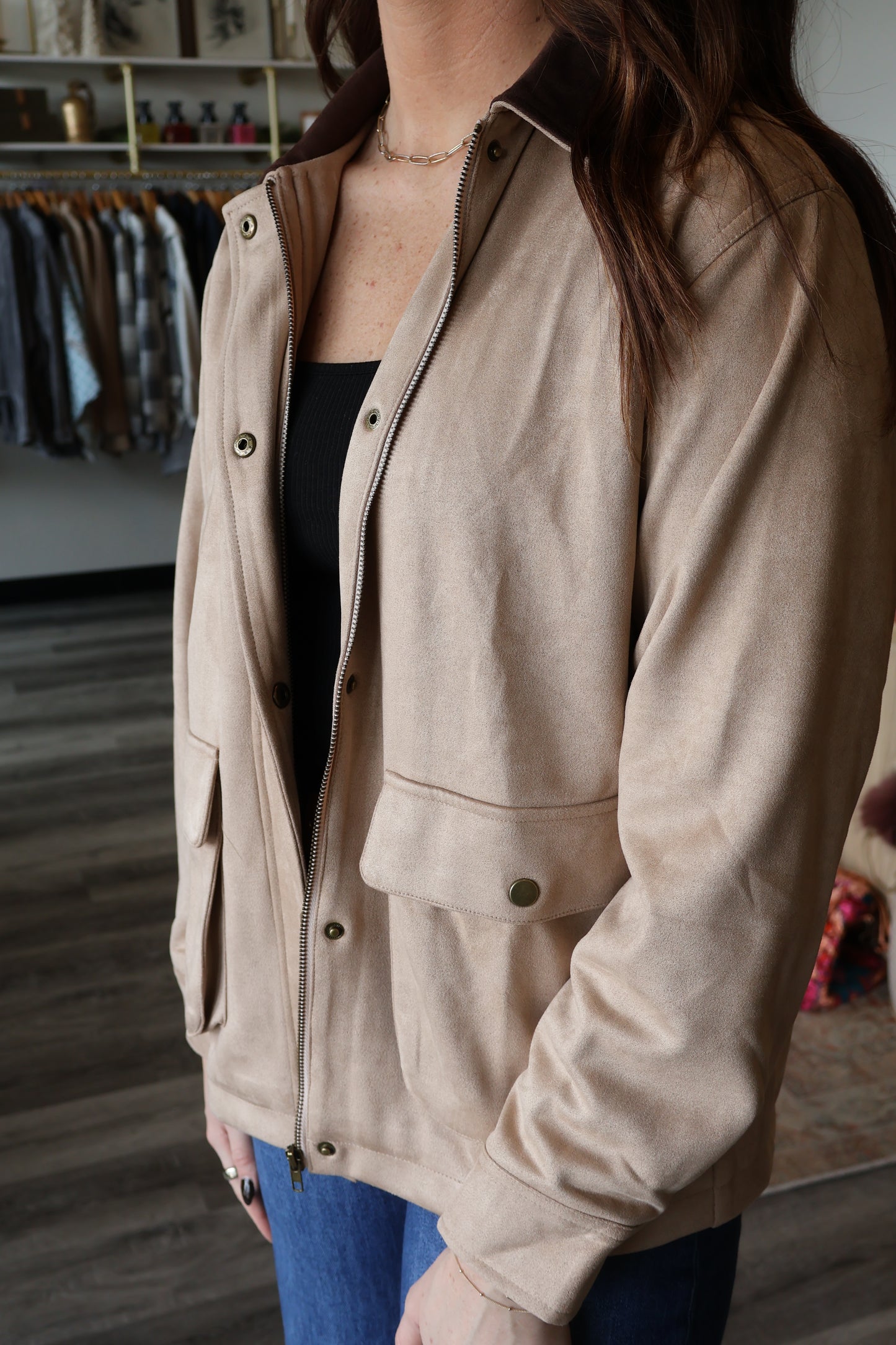 Lisa Faux Suede Jacket