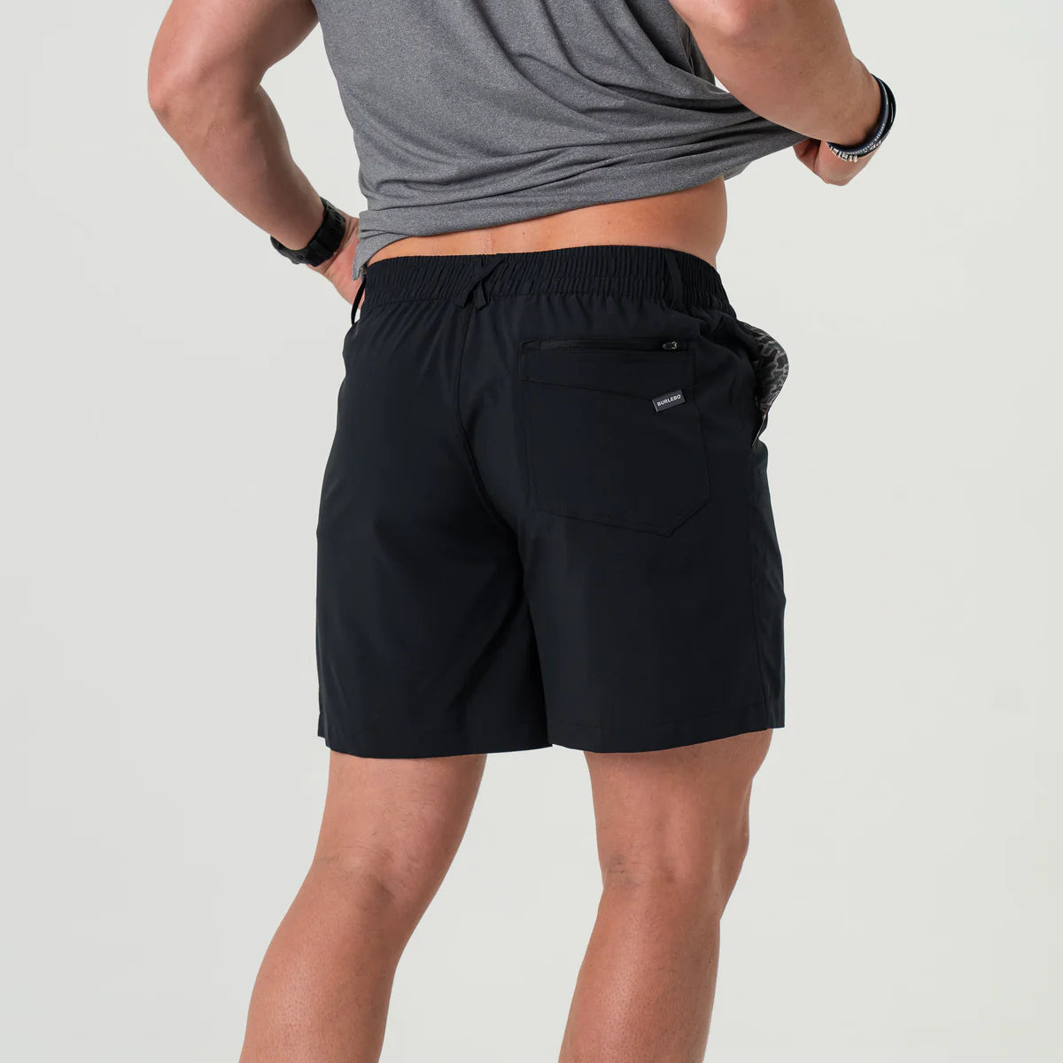 Burlebo Everyday Short - Black (7in Inseam)