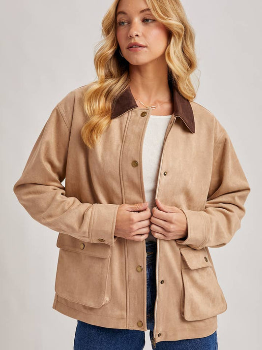 Lisa Faux Suede Jacket