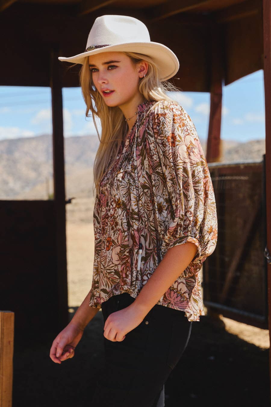Teri Floral Blouse