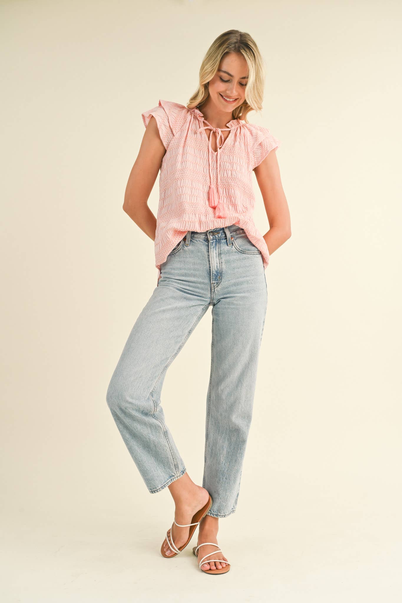 Bee Ruffle Top