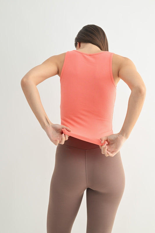 Lucy Square Neck Micro-Ribbed Tank