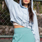 Valerie French Terry Cropped Hoodie