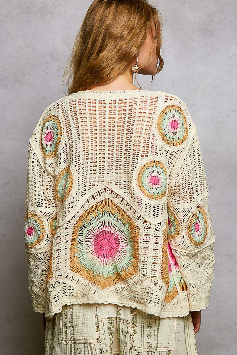 Maisie Open-Weave Pullover