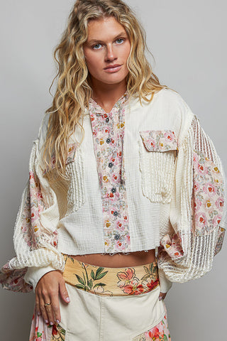 Charlotte Frayed Button Up