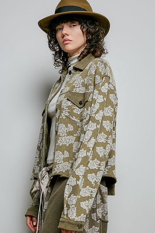 Henley Button Front Jacket