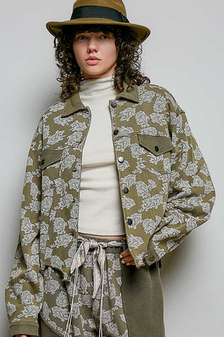 Henley Button Front Jacket