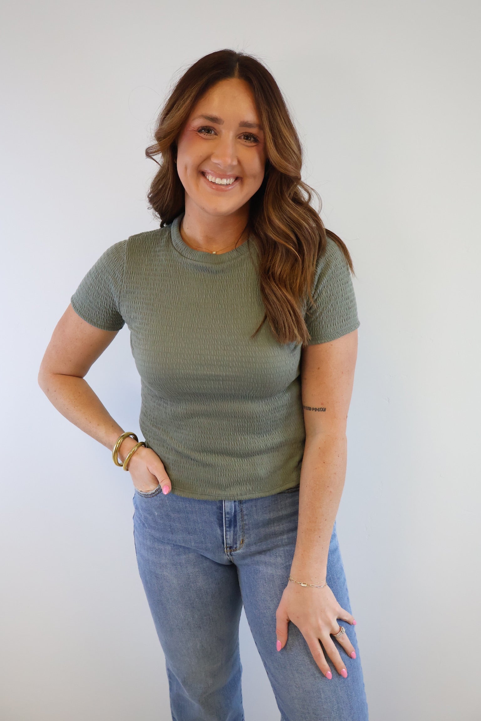 Grab & Go Short Sleeve Knit Top