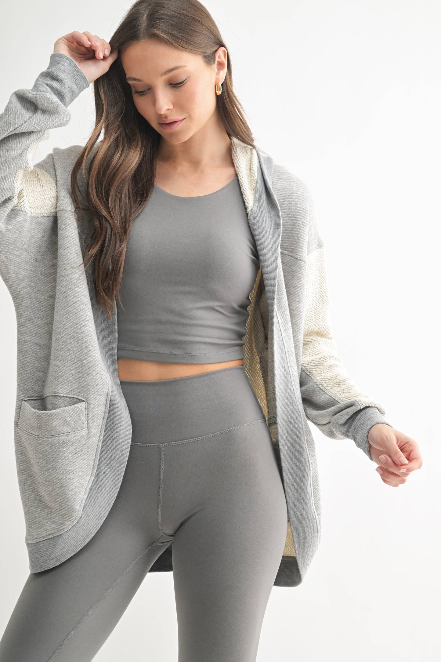 Arielle Driftwood Hooded Cardigan