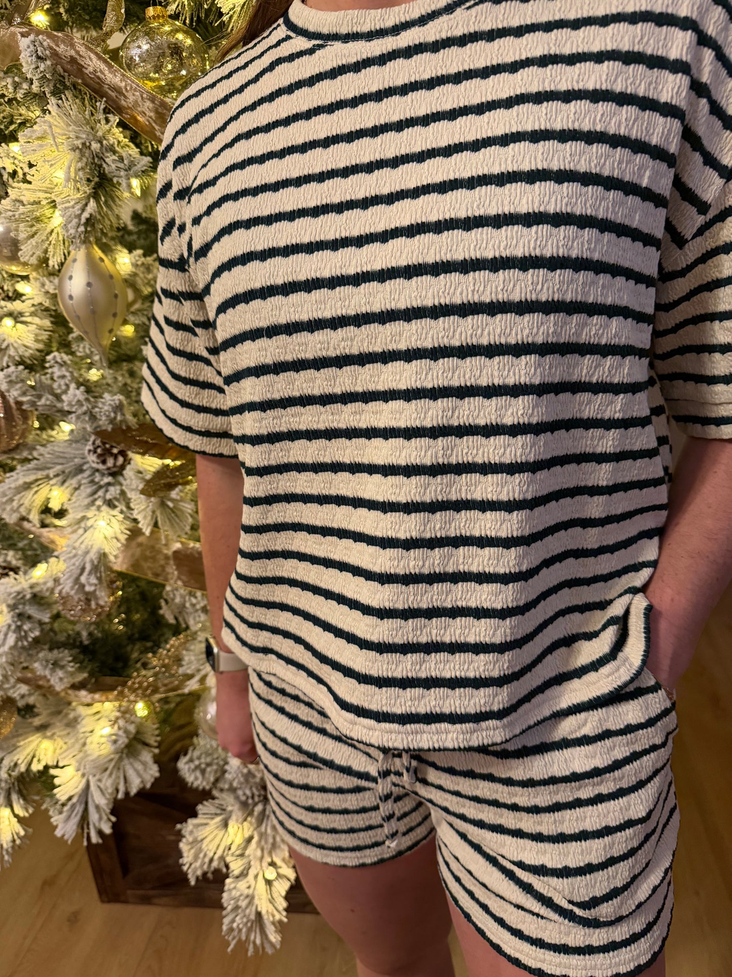 Marnie Striped Short Sleeve Short Set