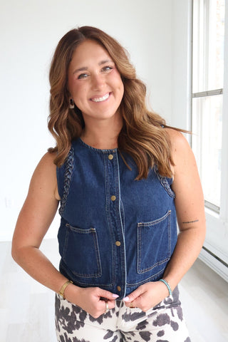 Billie Braided Trim Vest