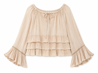 Carolyn Ruffled Bell Sleeve Top