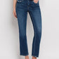 Carly Mid Rise Ankle Slim Straight Jeans
