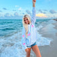 Pearl Grey Embroider Bow Hoodie