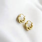 Hannah Croissant Twist Hoops Earrings Gold Filled